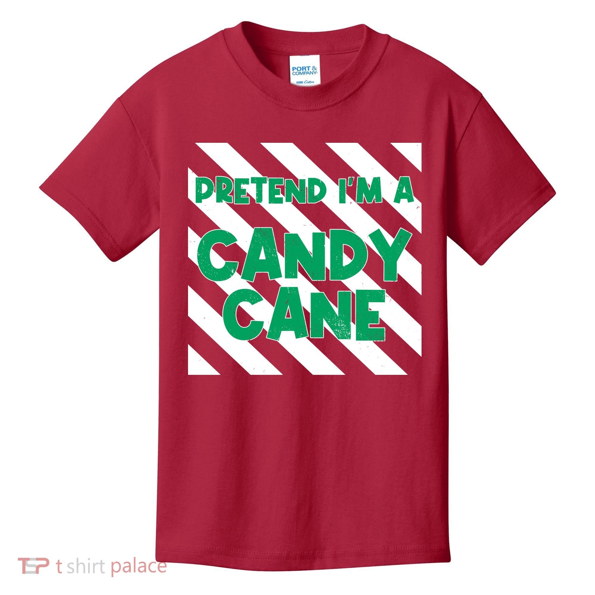 Funny Christmas Pretend Im A Candy Cane Kids T-Shirt