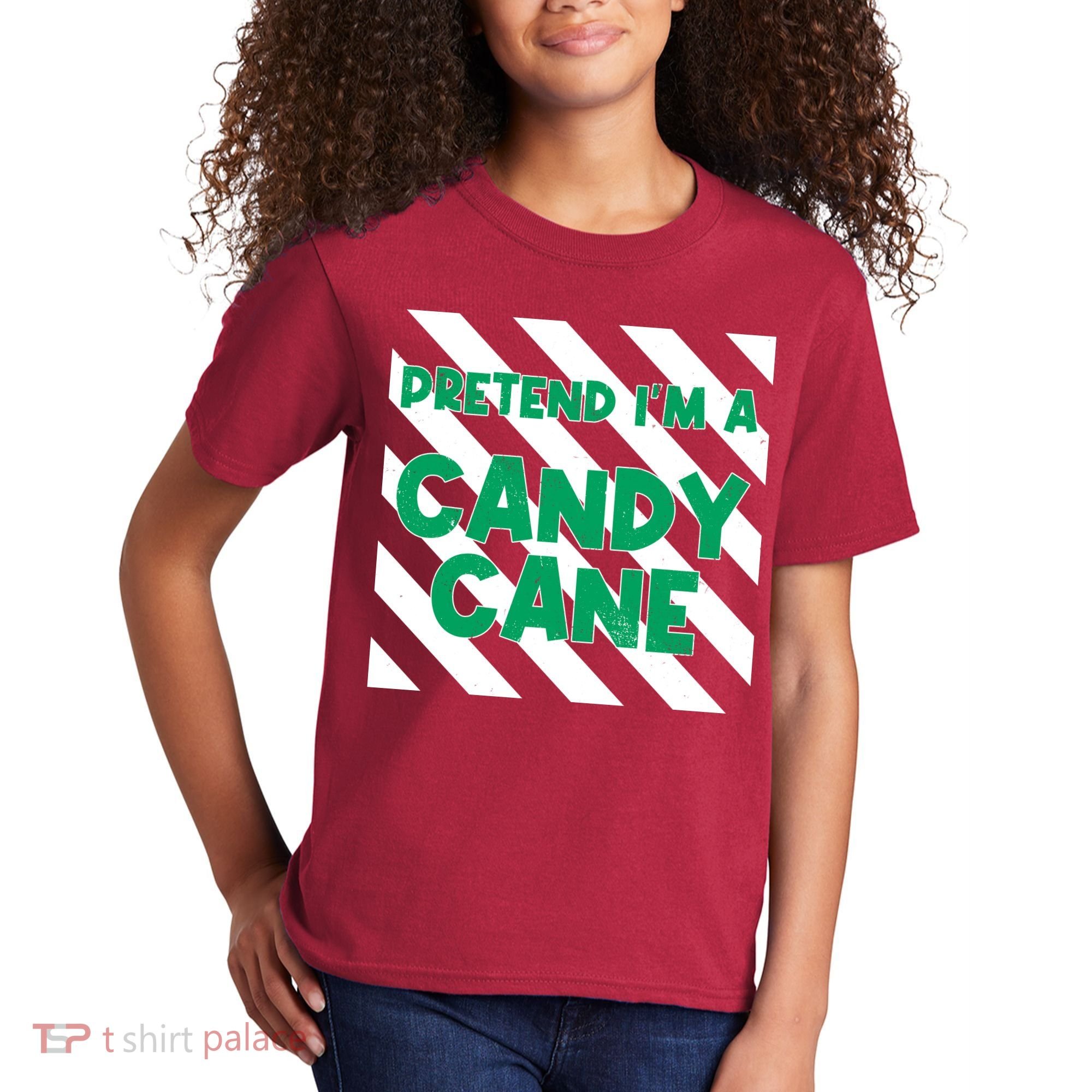 Funny Christmas Pretend Im A Candy Cane Kids T-Shirt