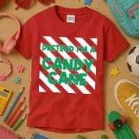 Funny Christmas Pretend Im A Candy Cane Kids T-Shirt thumb 3