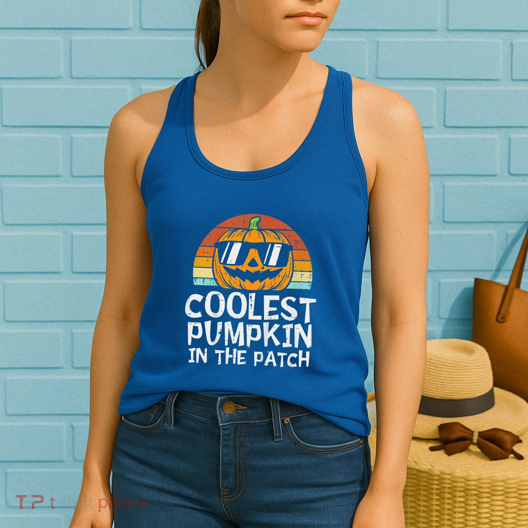 Funny Coolest Pumpkin In The Patch Halloween Women's Tank Top