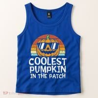 Funny Coolest Pumpkin In The Patch Halloween Tank Top thumb 2
