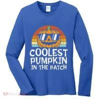 Funny Coolest Pumpkin In The Patch Halloween Women's Long Sleeve Shirt thumb 0