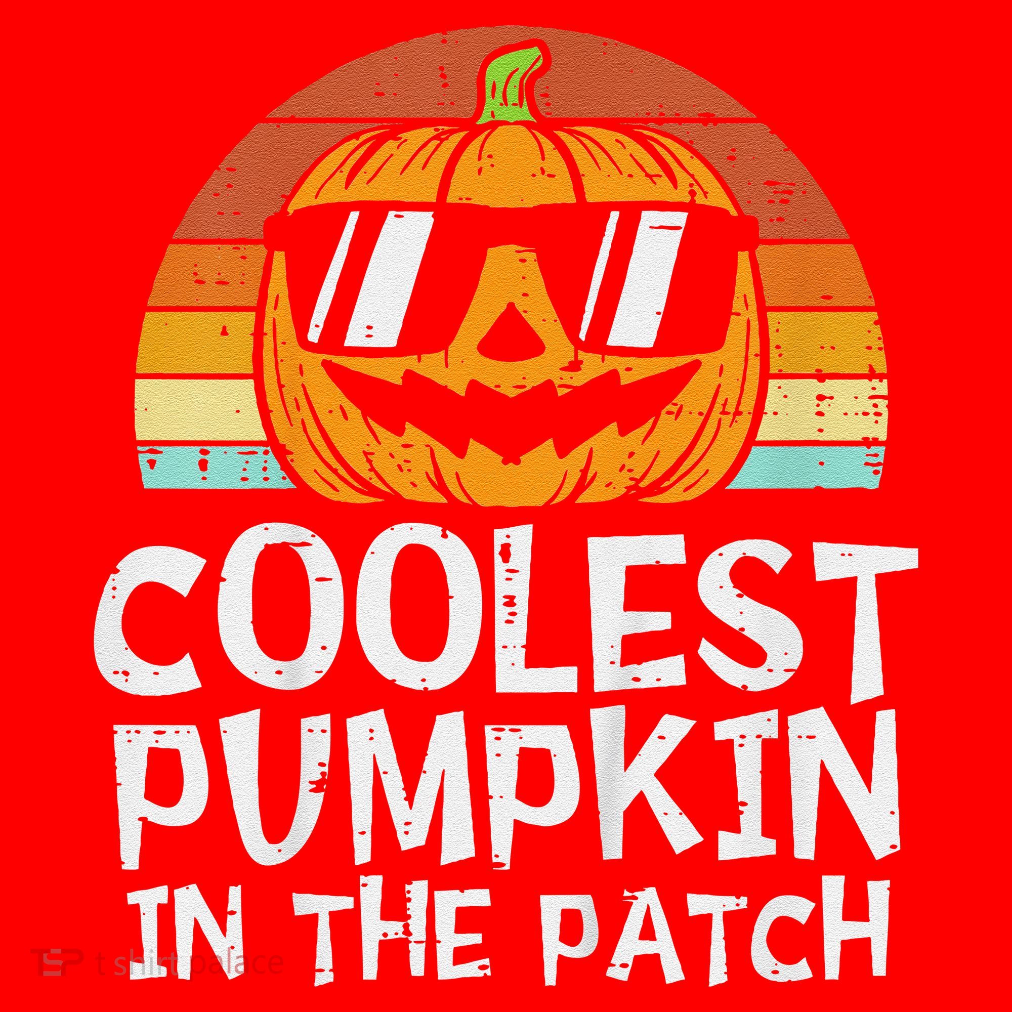 Funny Coolest Pumpkin In The Patch Halloween Santa Hat