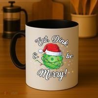 Funny Christmas Pickleball Santa Lights Eat Dink And Be Merry Gift Coffee Mug thumb 4