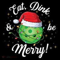 Funny Christmas Pickleball Santa Lights Eat Dink And Be Merry Gift Coffee Mug thumb 5