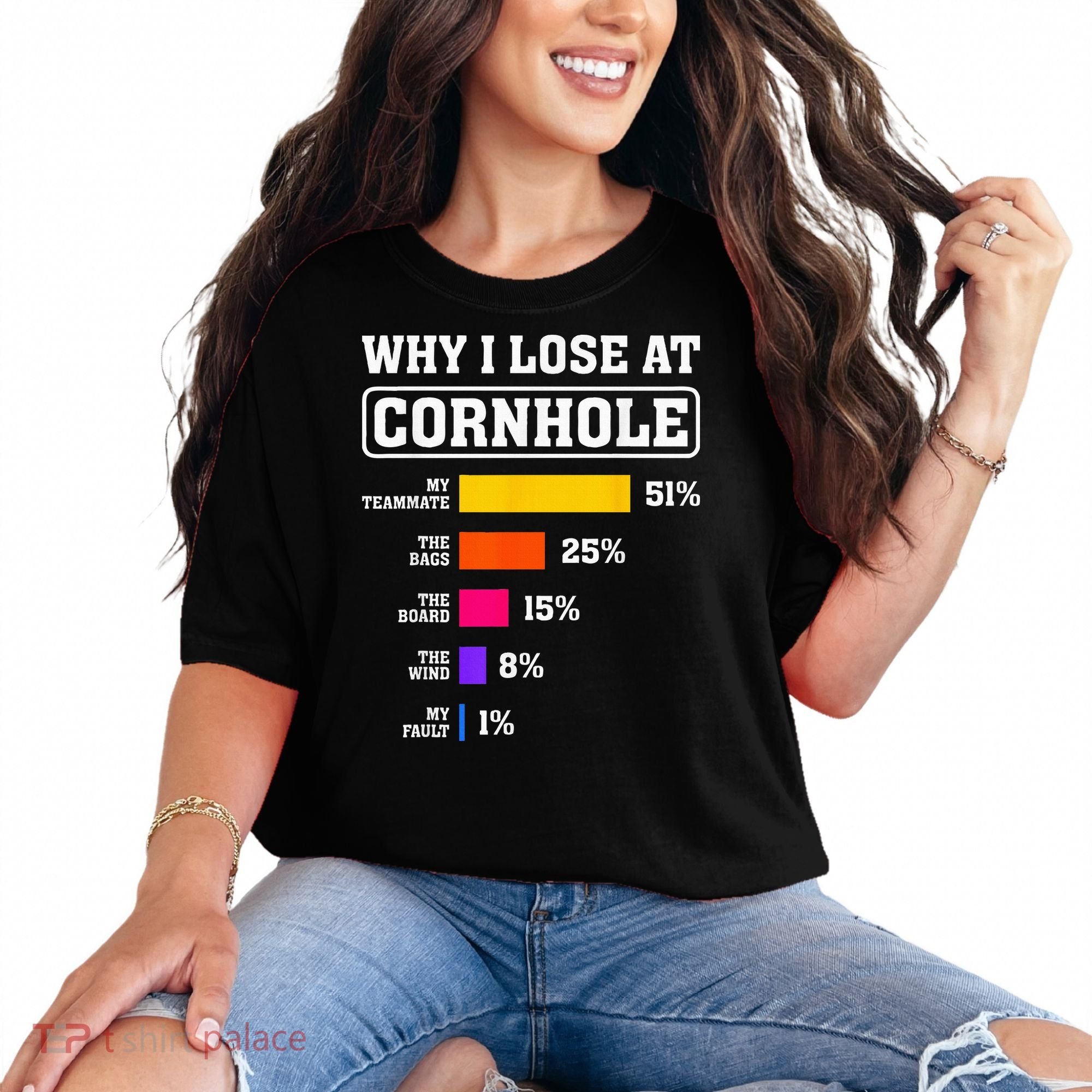 Funny Cornhole Players Why I Lose At Cornhole Comfort Colors T-Shirt