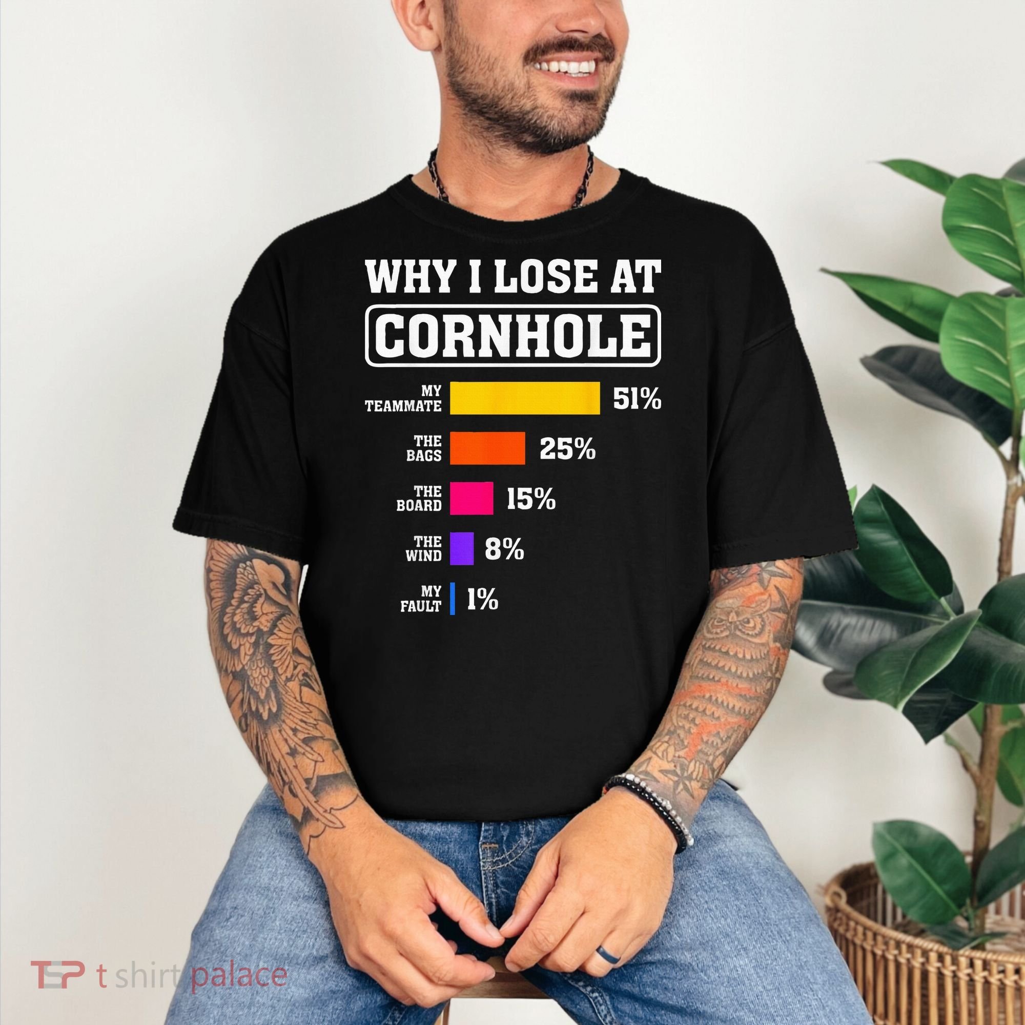 Funny Cornhole Players Why I Lose At Cornhole Comfort Colors T-Shirt