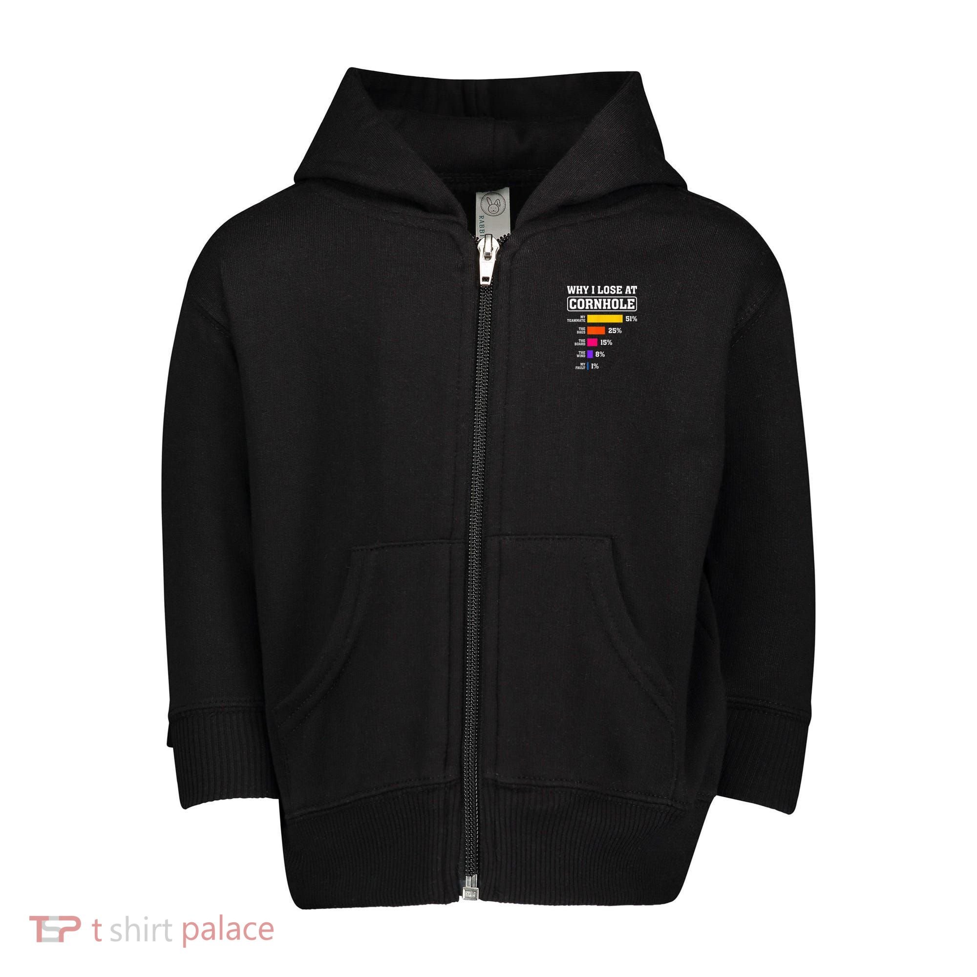 Funny Cornhole Players Why I Lose At Cornhole Toddler Zip Fleece Hoodie