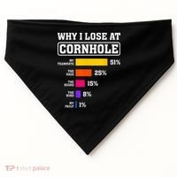 Funny Cornhole Players Why I Lose At Cornhole USA-Made Doggie Bandana thumb 0
