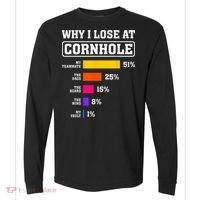 Funny Cornhole Players Why I Lose At Cornhole Comfort Colors Heavyweight Long Sleeve T-Shirt thumb 0