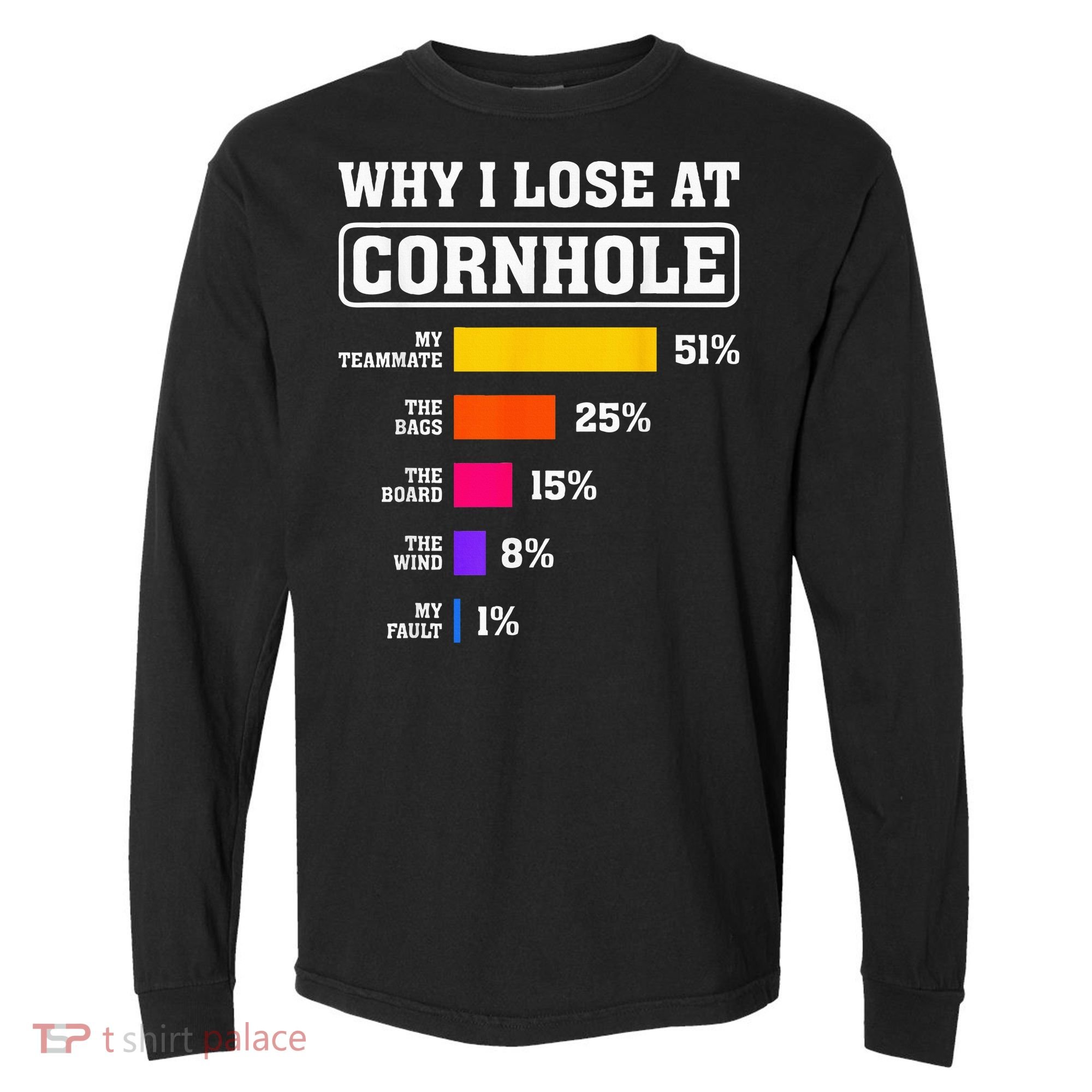 Funny Cornhole Players Why I Lose At Cornhole Comfort Colors Heavyweight Long Sleeve T-Shirt