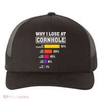 Funny Cornhole Players Why I Lose At Cornhole Yupoong Adult 5-Panel Trucker Hat thumb 0