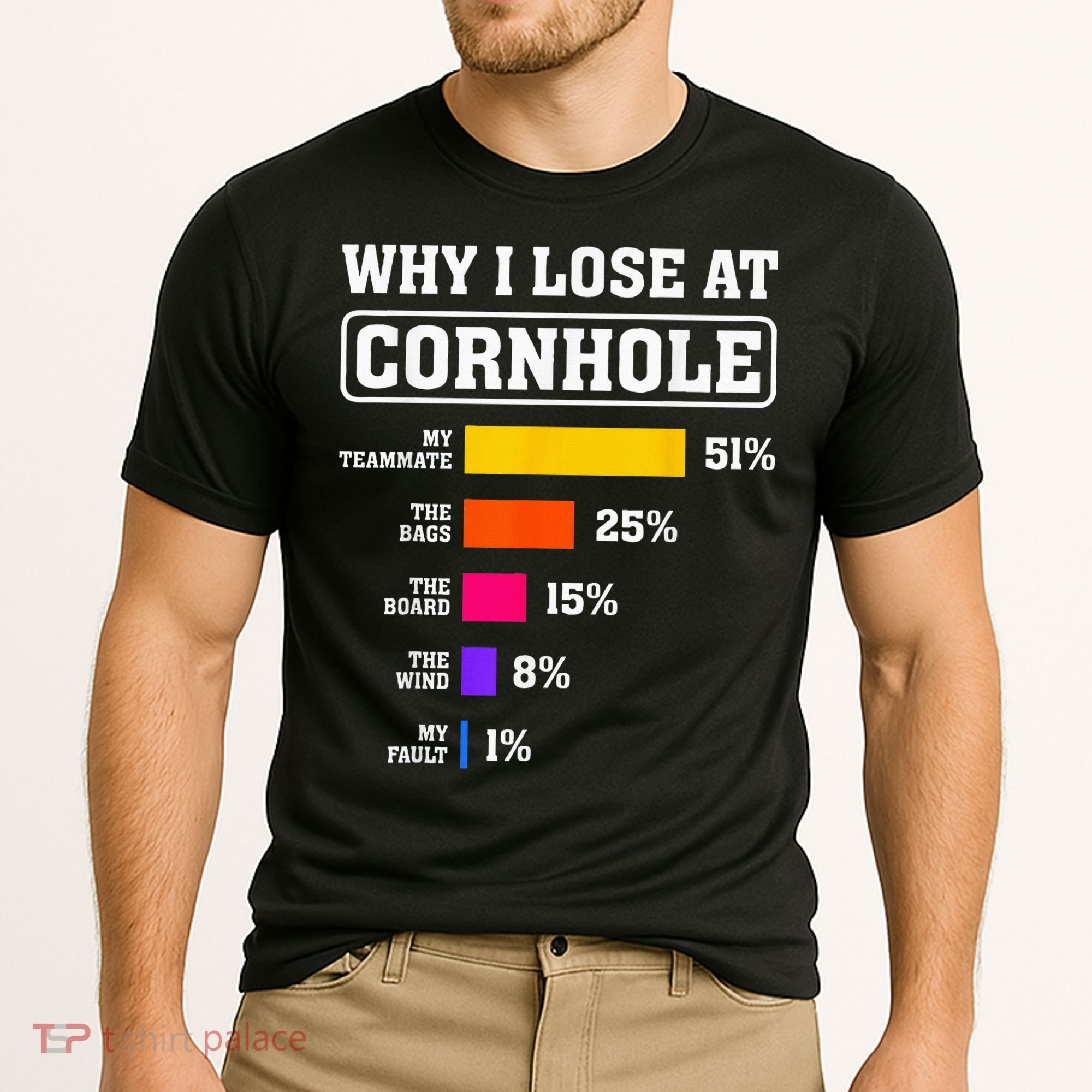 Funny Cornhole Players Why I Lose At Cornhole Cooling Performance Crew T-Shirt