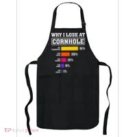 Funny Cornhole Players Why I Lose At Cornhole Apron thumb 0