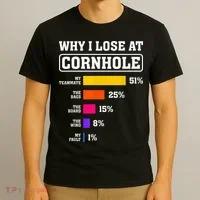 Funny Cornhole Players Why I Lose At Cornhole T-Shirt thumb 3