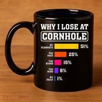 Funny Cornhole Players Why I Lose At Cornhole 11oz C Handle Ceramic Mug thumb 4