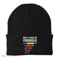 Funny Cornhole Players Why I Lose At Cornhole Beanie thumb 0