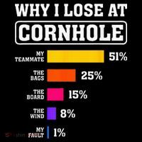 Funny Cornhole Players Why I Lose At Cornhole Women's Hoodie thumb 2