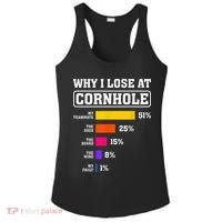 Funny Cornhole Players Why I Lose At Cornhole Ladies PosiCharge Competitor Racerback Tank thumb 0