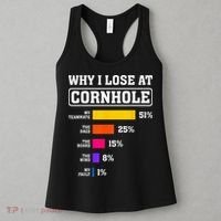 Funny Cornhole Players Why I Lose At Cornhole Women's Tank Top thumb 3