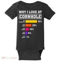 Funny Cornhole Players Why I Lose At Cornhole Baby Bodysuit thumb 0