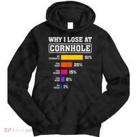 Funny Cornhole Players Why I Lose At Cornhole Tie Dye Hoodie thumb 0