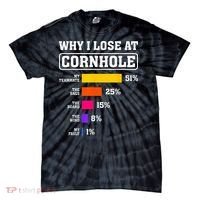 Funny Cornhole Players Why I Lose At Cornhole Tie-Dye T-Shirt thumb 0