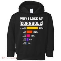 Funny Cornhole Players Why I Lose At Cornhole Toddler Hoodie thumb 0