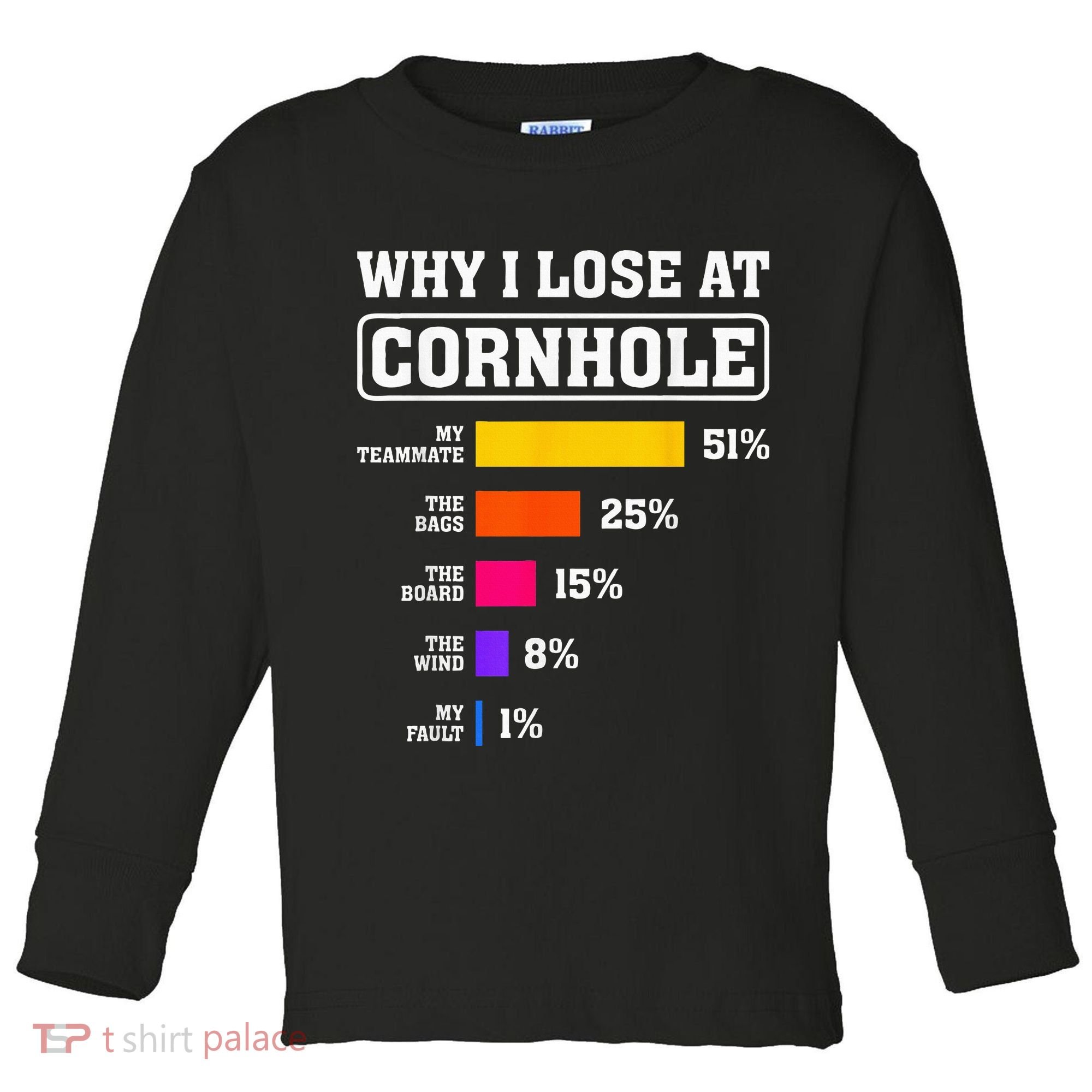 Funny Cornhole Players Why I Lose At Cornhole Toddler Long Sleeve Shirt