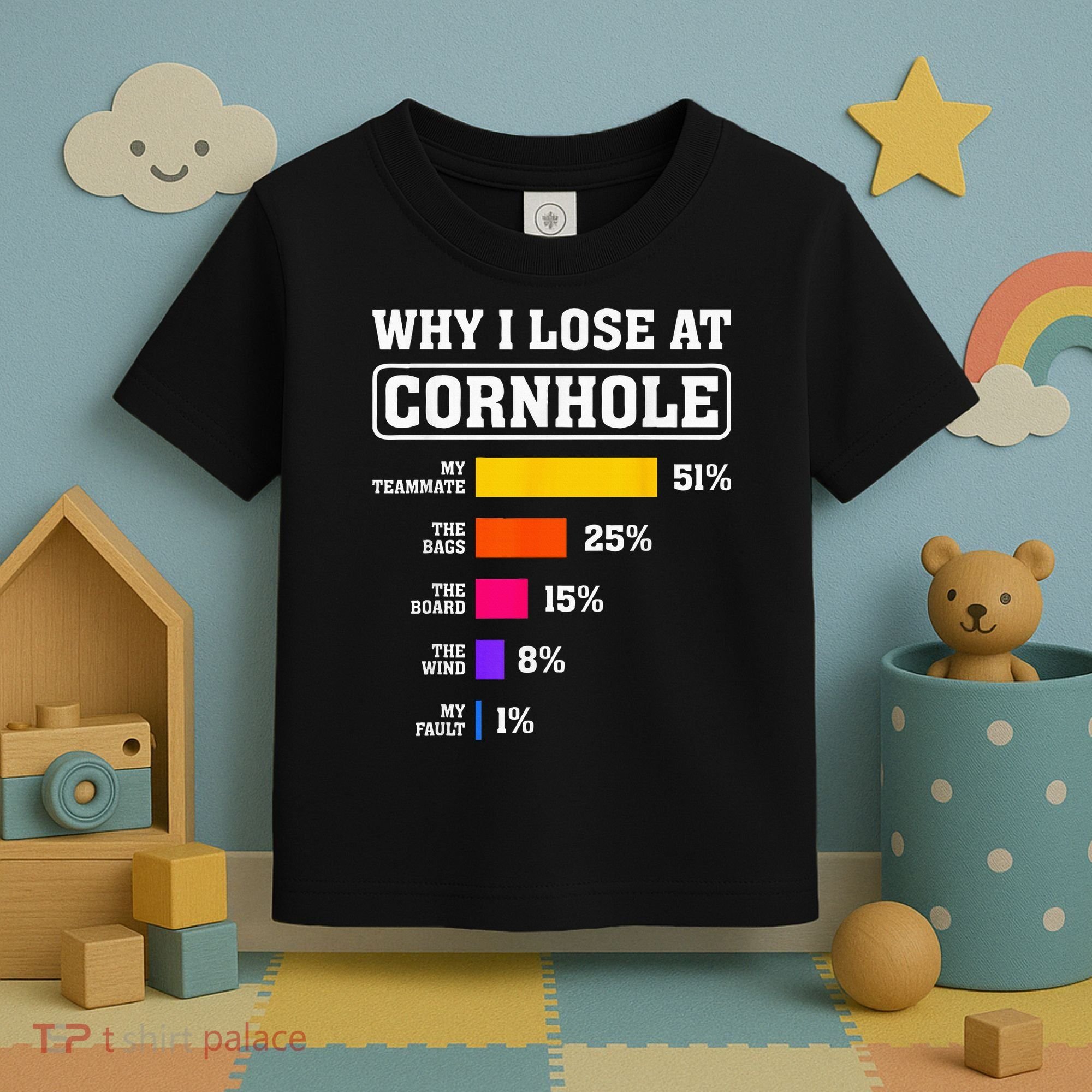 Funny Cornhole Players Why I Lose At Cornhole Toddler T-Shirt