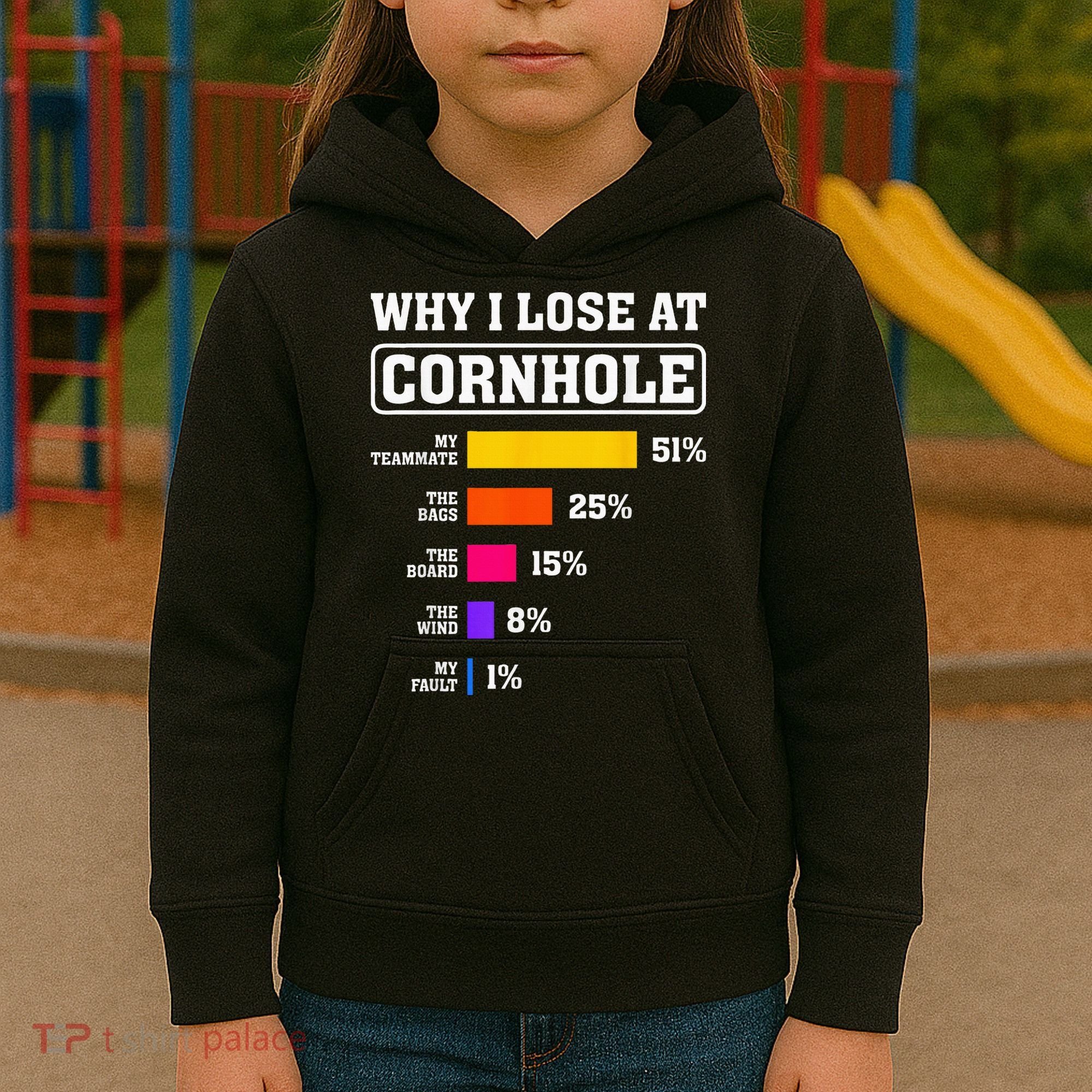 Funny Cornhole Players Why I Lose At Cornhole Kids Hoodie