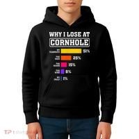 Funny Cornhole Players Why I Lose At Cornhole Kids Hoodie thumb 4