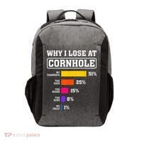 Funny Cornhole Players Why I Lose At Cornhole Vector Backpack thumb 0