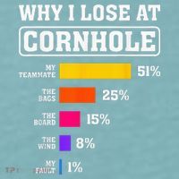 Funny Cornhole Players Why I Lose At Cornhole Sueded Cloud Jersey T-Shirt thumb 2
