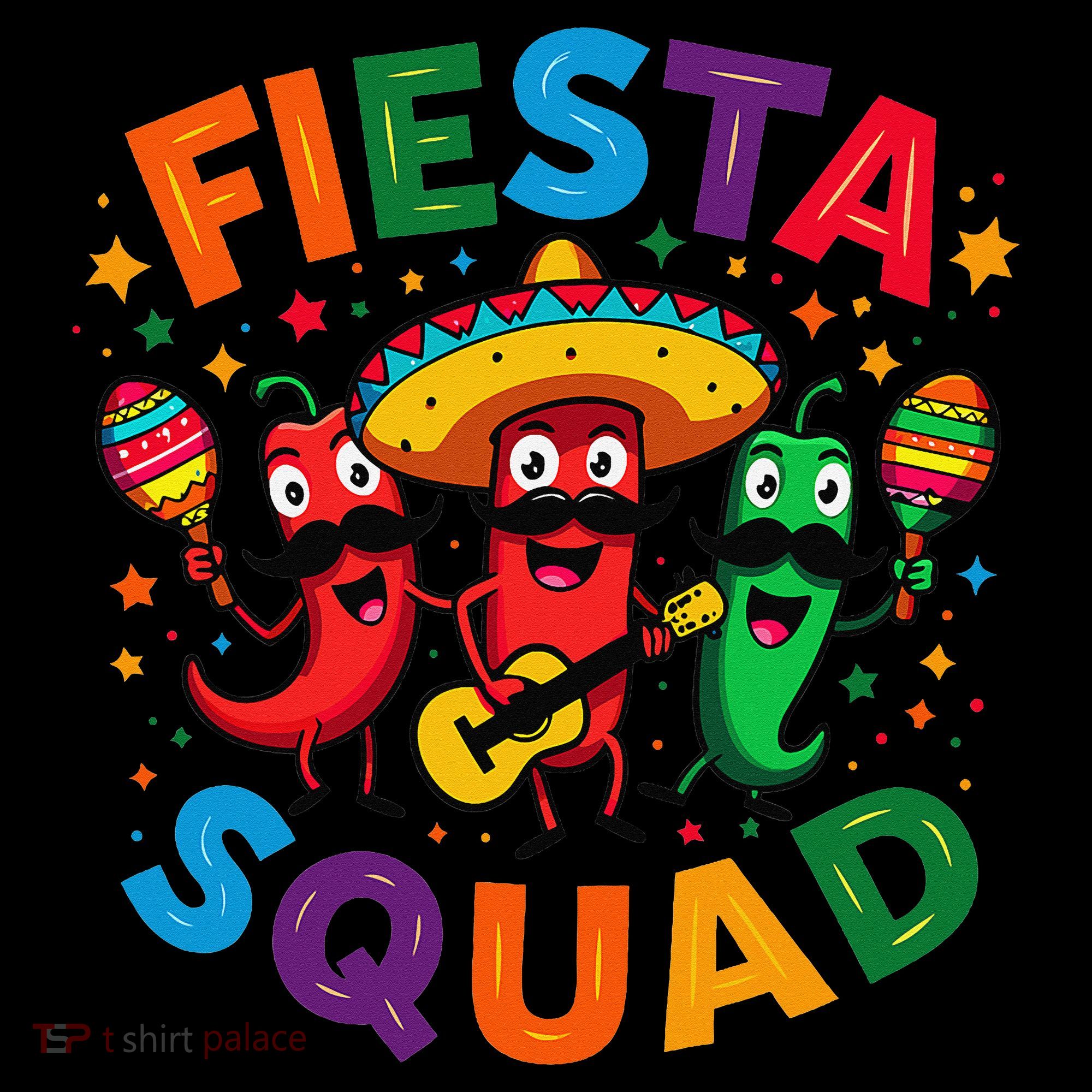 Funny Chili Peppers Fiesta Squad Cinco De Mayo Mexican Coffee Mug