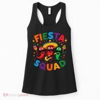 Funny Chili Peppers Fiesta Squad Cinco De Mayo Mexican Women's Tank Top thumb 0