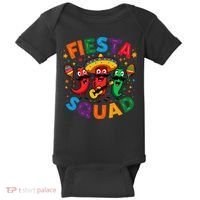 Funny Chili Peppers Fiesta Squad Cinco De Mayo Mexican Baby Bodysuit thumb 0