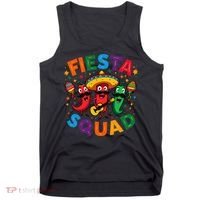 Funny Chili Peppers Fiesta Squad Cinco De Mayo Mexican Tank Top thumb 0