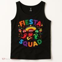 Funny Chili Peppers Fiesta Squad Cinco De Mayo Mexican Tank Top thumb 2