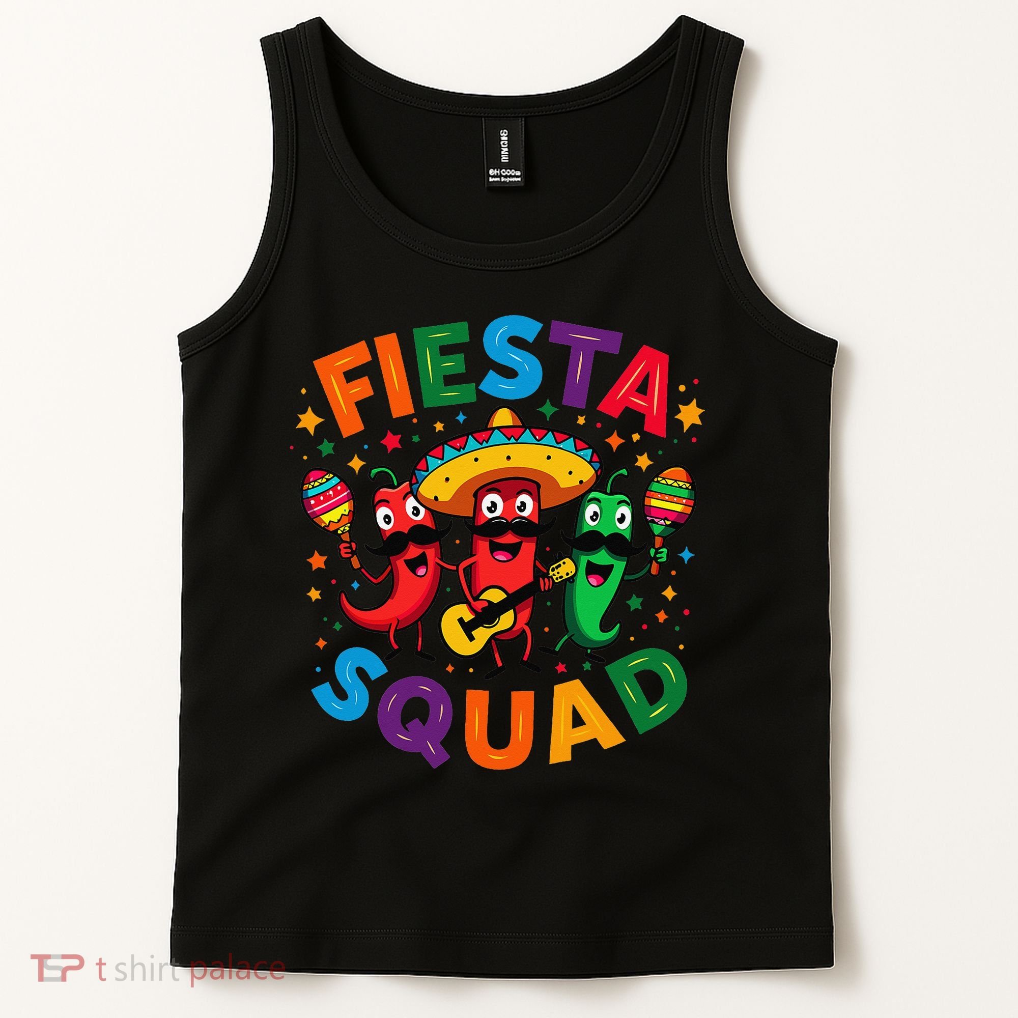 Funny Chili Peppers Fiesta Squad Cinco De Mayo Mexican Tank Top