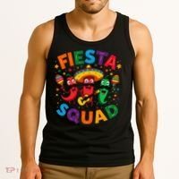 Funny Chili Peppers Fiesta Squad Cinco De Mayo Mexican Tank Top thumb 3