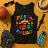 Funny Chili Peppers Fiesta Squad Cinco De Mayo Mexican Tank Top thumb 4