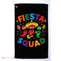 Funny Chili Peppers Fiesta Squad Cinco De Mayo Mexican Golf Towel thumb 0