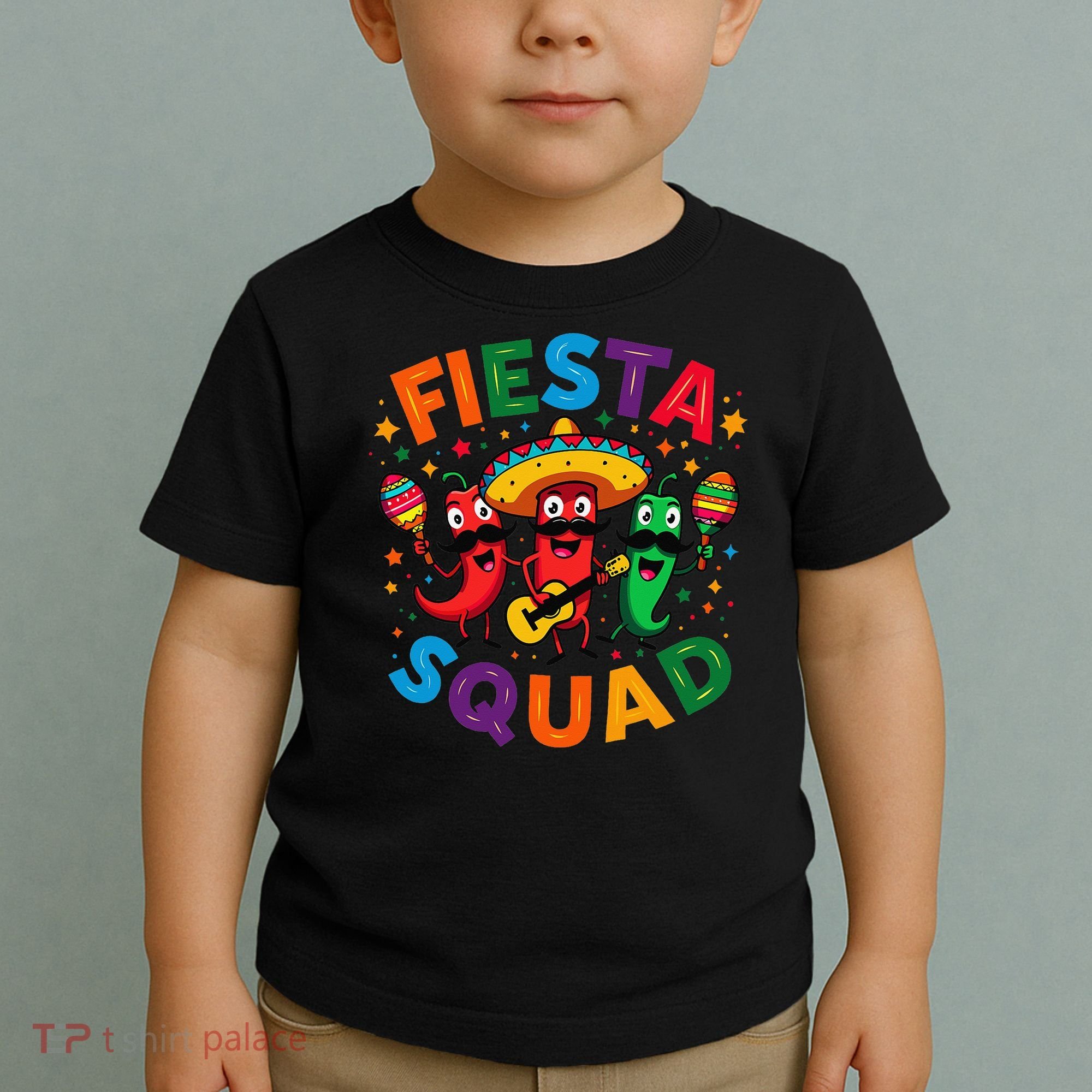 Funny Chili Peppers Fiesta Squad Cinco De Mayo Mexican Toddler T-Shirt