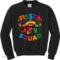Funny Chili Peppers Fiesta Squad Cinco De Mayo Mexican Kids Sweatshirt thumb 0