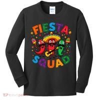 Funny Chili Peppers Fiesta Squad Cinco De Mayo Mexican Kids Long Sleeve Shirt thumb 0