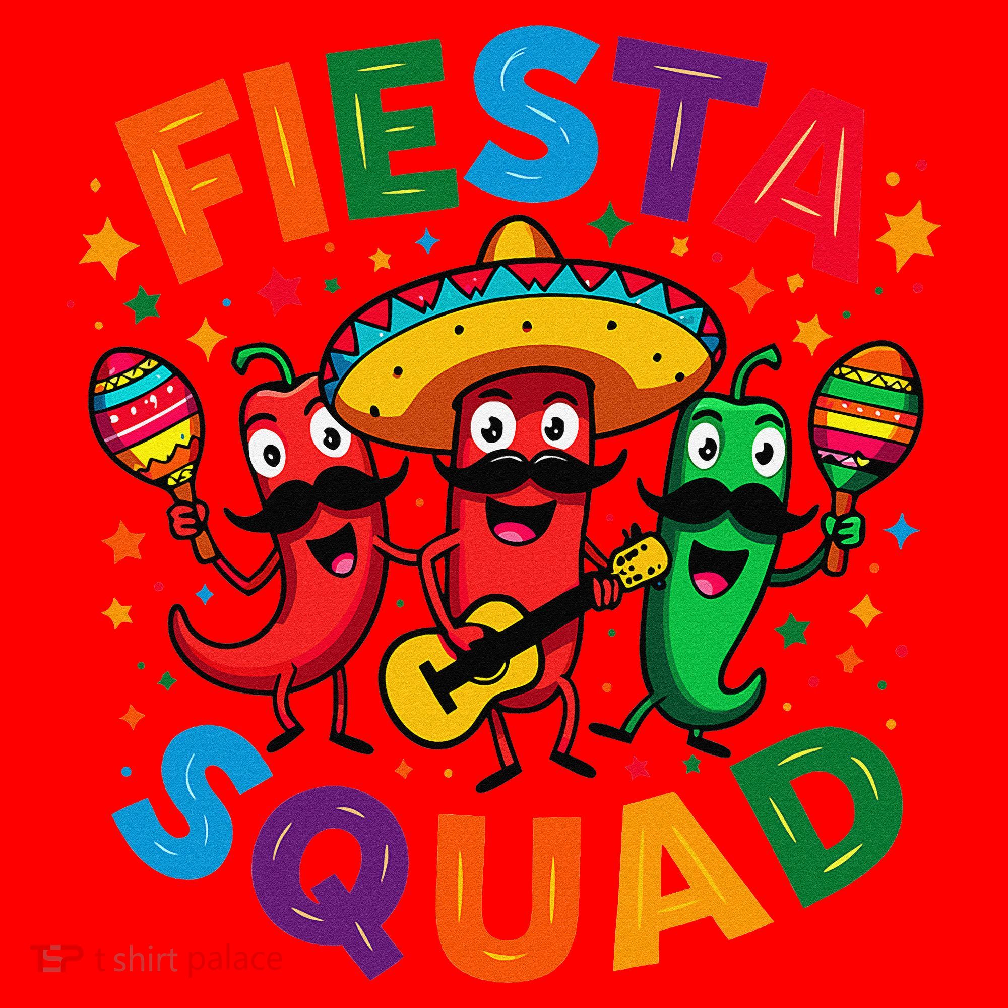 Funny Chili Peppers Fiesta Squad Cinco De Mayo Mexican Santa Hat