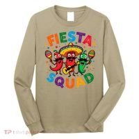 Funny Chili Peppers Fiesta Squad Cinco De Mayo Mexican Long Sleeve Shirt thumb 0