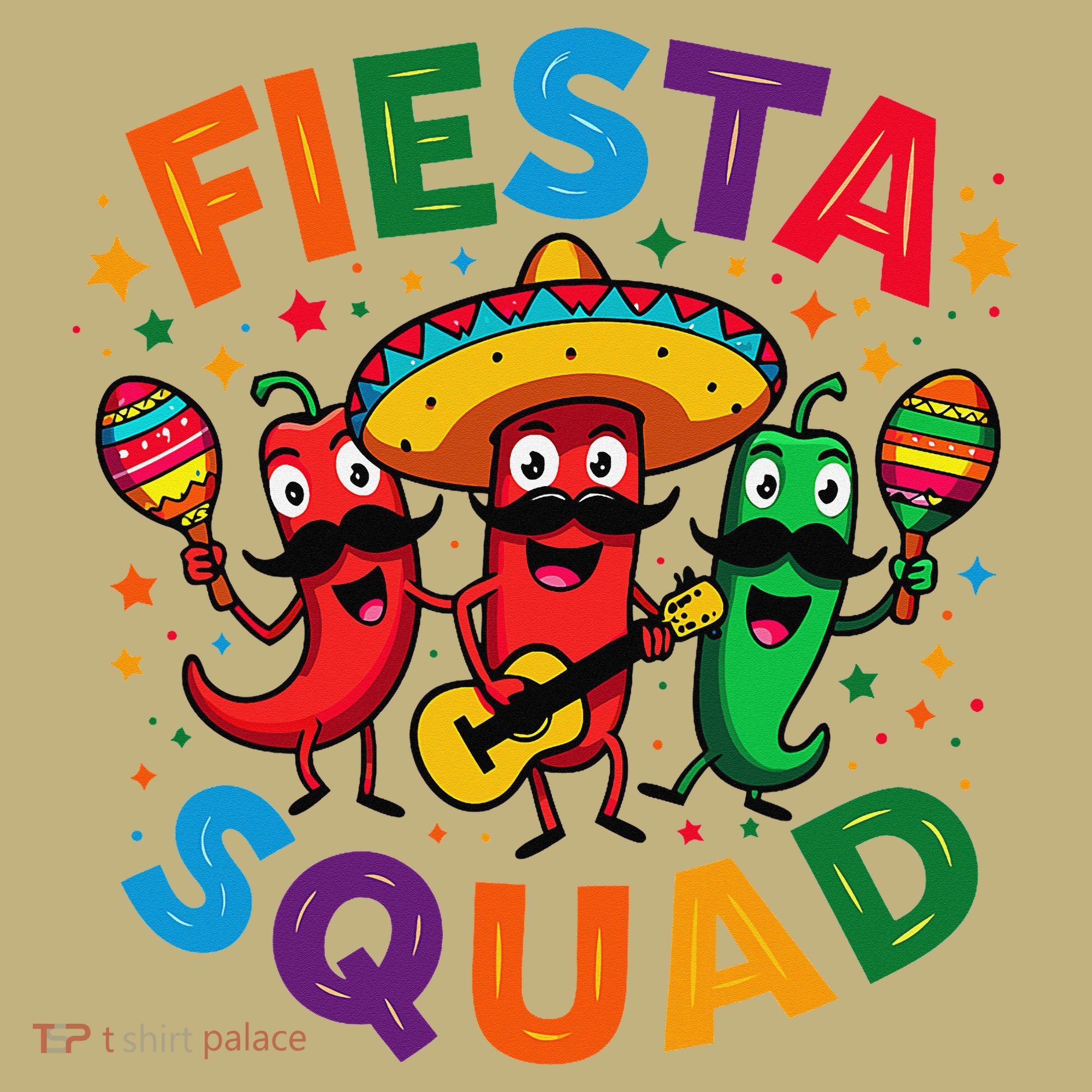 Funny Chili Peppers Fiesta Squad Cinco De Mayo Mexican Sweatshirt