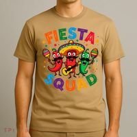 Funny Chili Peppers Fiesta Squad Cinco De Mayo Mexican T-Shirt thumb 3